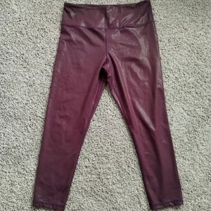 Zyia metallic leggings purple color, size 14-16
